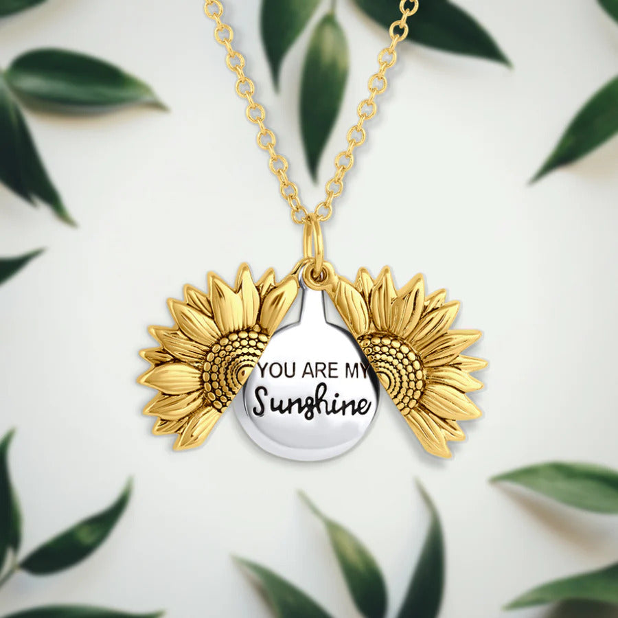 You Are My Sunshine Necklace With Open Locket